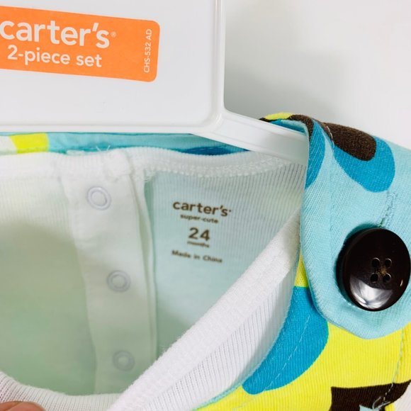 Carters Toddler Girls 24 Months Sundress Retro Style Tropical Floral Summer Play - Picture 7 of 8